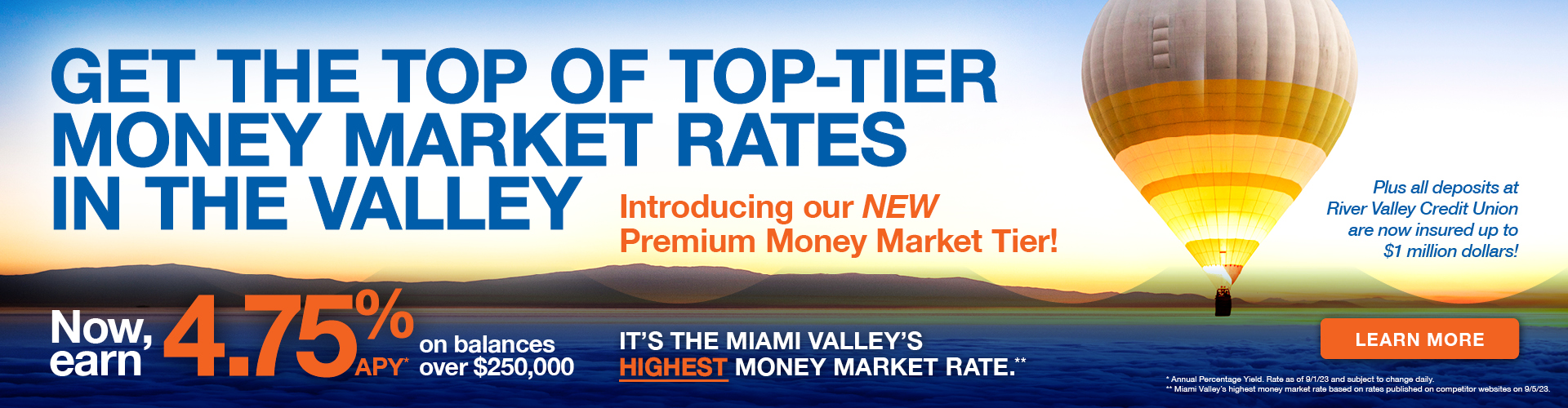 Premium Money Market Tier Banner